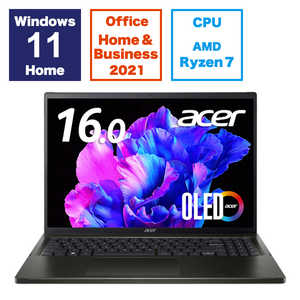 ACER  Ρȥѥ ӥ֥å [16.0 /Win11 /AMD Ryzen 7 /ꡧ16GB /SSD512GB /Office] SFE16-43-A76Y/KF