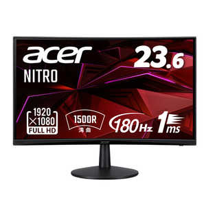 ACER エイサー ED240QS3bmiipx Nitro/23.6/VA/180/1ms ［23.8型 / フルHD(1920×1080) / ワイド / 曲面型 / 180Hz］ 