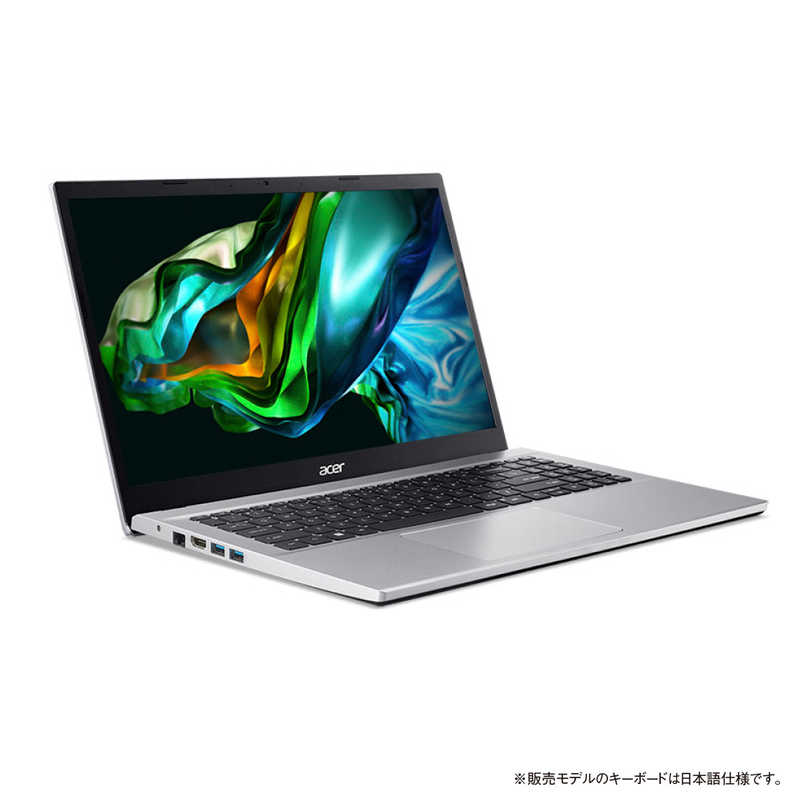 ACER エイサー ACER エイサー ノートパソコン Aspire 3 [ 15.6型 / Win11 Home / Core i3 / メモリ8GB / SSD256GB / Office ] ピュアシルバー A315-59-H38U/F A315-59-H38U/F