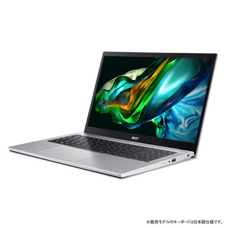 ACER エイサー ACER エイサー ノートパソコン Aspire 3 [ 15.6型 / Win11 Home / Core i3 / メモリ8GB / SSD256GB / Office ] ピュアシルバー A315-59-H38U/F A315-59-H38U/F