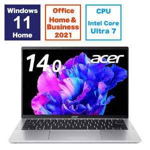 ACER  Swift Go 14 AI󥸥 14 2.2KWindows 11 Home Office HomeandBusiness 1.32kg 9ֶư QHD SFG14-72-F73Y/FE