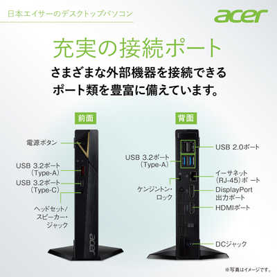 Acer エイサー デスクトップPC Revo Box RN96-F58Y ACER エイサー デスクトップパソコン Revo Box ブラック