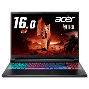 ACER �G�C�T�[ Nitro V 16S �m16.0�^ / Win11 Home / AMD Ryzen 7 / �������F16GB / SSD�F512GB�n �I�u�V�f�B�A���u���b�N ANV16S-41-A76Y55