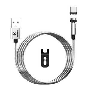 クマザキエイム 超楽ピタッスマホ充電ケーブル シルバー PR-C010S クマザキエイム 超楽ピタッスマホ充電ケーブル シルバー PR-C010S