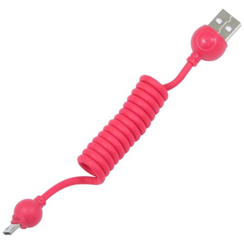 藤本電業 藤本電業 ［micro USB］USBケーブル 充電・転送 2A （カール0.15～0.64m・レッド）CK-M03RD CK-M03RD CK-M03RD