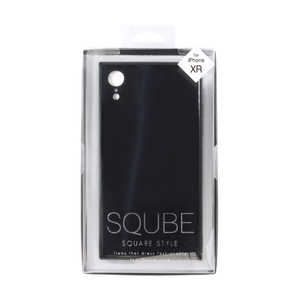 藤本電業 iPhone XR 6.1インチ 用 SQUBE 背面ガラス高光沢ケース J18MSQ05BK