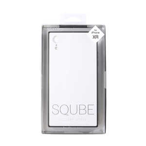 藤本電業 iPhone XR 6.1インチ 用 SQUBE 背面ガラス高光沢ケース J18MSQ05WH