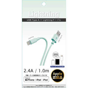 藤本電業 Lightningケーブル 1.0m グリーン CK-L10GR 藤本電業 Lightningケーブル 1.0m グリーン CK-L10GR