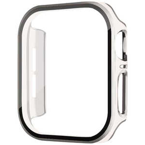 藤本電業 AppleWatch41mmガラスフィルム一体型ケース シルバーラインホワイト ホワイト WAC-02SWH41 藤本電業 AppleWatch41mmガラスフィルム一体型ケース シルバーラインホワイト ホワイト WAC-02SWH41