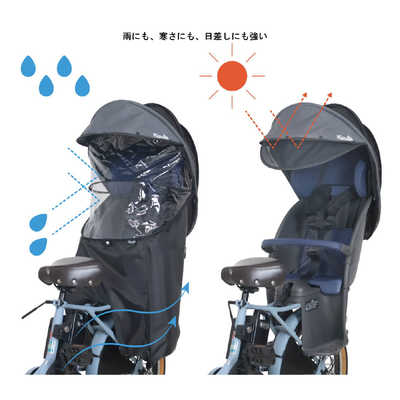 オオクボ Gスタイル シェル型レインカバー horo後用 Ver.7 杢ネイビー 