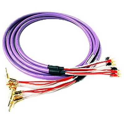 ORB スピーカーケーブル完成品 2m ペア バナナ端子(AMP)+Y端子(SP