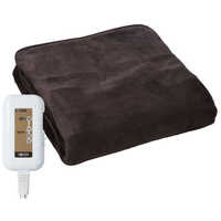 広電 電気毛布 敷き シングル 130×80cm フランネル ブラウン 洗える