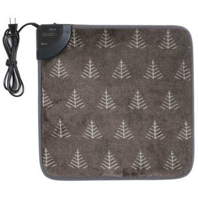 電気マット 40cm x 40cm 充電式 広電 ホットマット 電気マット 40×40cm 正方形 フランネル ツリー柄