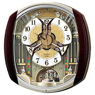 新品 セイコー 電波置き時計 回転飾り メロディ付き BY238B 濃茶マーブル SEIKO セイコー メロディ付き 電波置時計 回転飾り 濃茶マーブル