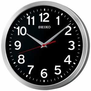 セイコー SEIKO 電波掛け時計「オフィスタイプ」 黒 KX227K