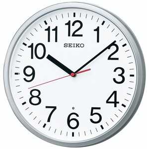 セイコー SEIKO 電波掛け時計「スタンダードオフィスタイプ」 シルバー KX230S