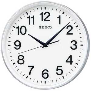 セイコー SEIKO 衛星電波掛け時計「オフィスタイプ」 シルバー GP217S