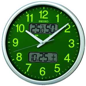 セイコー 電波掛け時計 緑 KX235H
