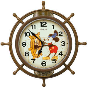 セイコー 振り子掛け時計「Disney Time(ディズニータイム)ミッキー」 茶 FW583A