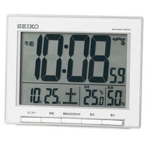 セイコー SEIKO 電波デジタル目覚まし時計 シルバー SQ786S