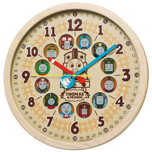 ＜コジマ＞ セイコー トーマス＆フレンズ 電波掛け時計 「トーマス&フレンズ」 薄茶 CQ221B