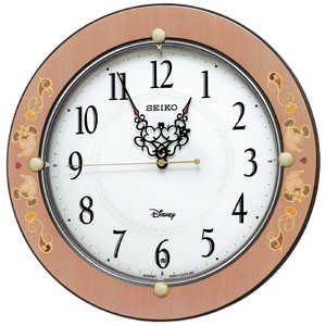  セイコー Disney 掛け時計 「大人ディスニー ミッキー&ミニー」 ピンク FS511P
