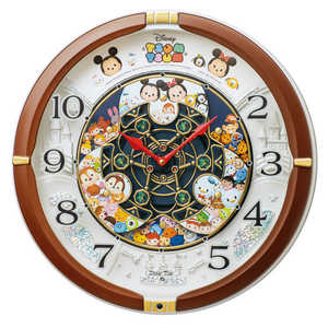 セイコー からくり掛け時計｢Disney Time(ディズニータイム)｣ FW588B 茶メタリック