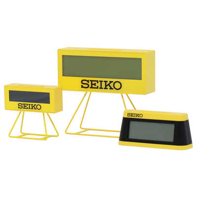 セイコー 目覚まし時計 【ミニスポーツタイマー】 黄色 SQ817Y の通販