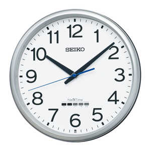＜コジマ＞ セイコー SEIKO 掛け時計 ネクスタイム 銀色メタリック [電波自動受信機能有] シルバー ZS254S
