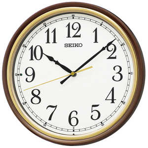 セイコー SEIKO 掛け時計 (スタンダード）茶メタリック KX271B [電波自動受信機能有]