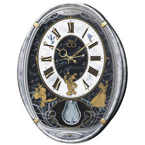 セイコー 掛け時計 (ディズニー100周年記念限定モデル) ［電波自動受信機能有］ 銀色マーブル模様 FW813S