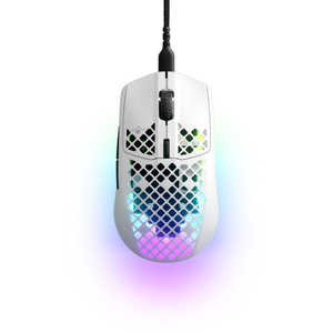 STEELSERIES ゲーミングマウス Aerox 3 Snow 2022 EDITION [光学式 /有線 /6ボタン /USB] スノー 62603J
