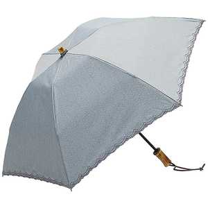 ウォーターフロント レディース晴雨兼用折傘 リネン刺繍晴兼折(UV加工)50cm L12UV LS3F50SH