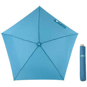 ウォーターフロント 5スタースリムUV三つ折（カラフル）＿青緑 [晴雨兼用傘 /50cm] U350-0010TQ1-BI