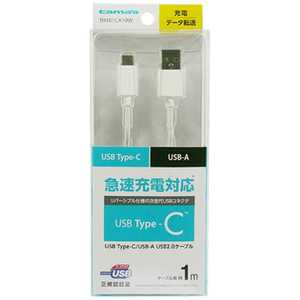 多摩電子工業 1m[USB-C ⇔ USB-A]2.0ケーブル 充電･転送 TH101CA10W ホワイト