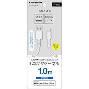 多摩電子工業 Lightning ケーブル 1.0m ホワイト TSC281L10W 多摩電子工業 Lightning ケーブル 1.0m ホワイト TSC281L10W