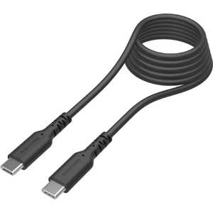 多摩電子工業 USB2.0 Type-C/Type-Cソフトケーブル2.0m 100W 過熱防止 ブラック TH279CC20K