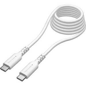 多摩電子工業 PD240W USB-C to Cソフトケーブル 2.0m ホワイト 過熱防止 TH302CC20W