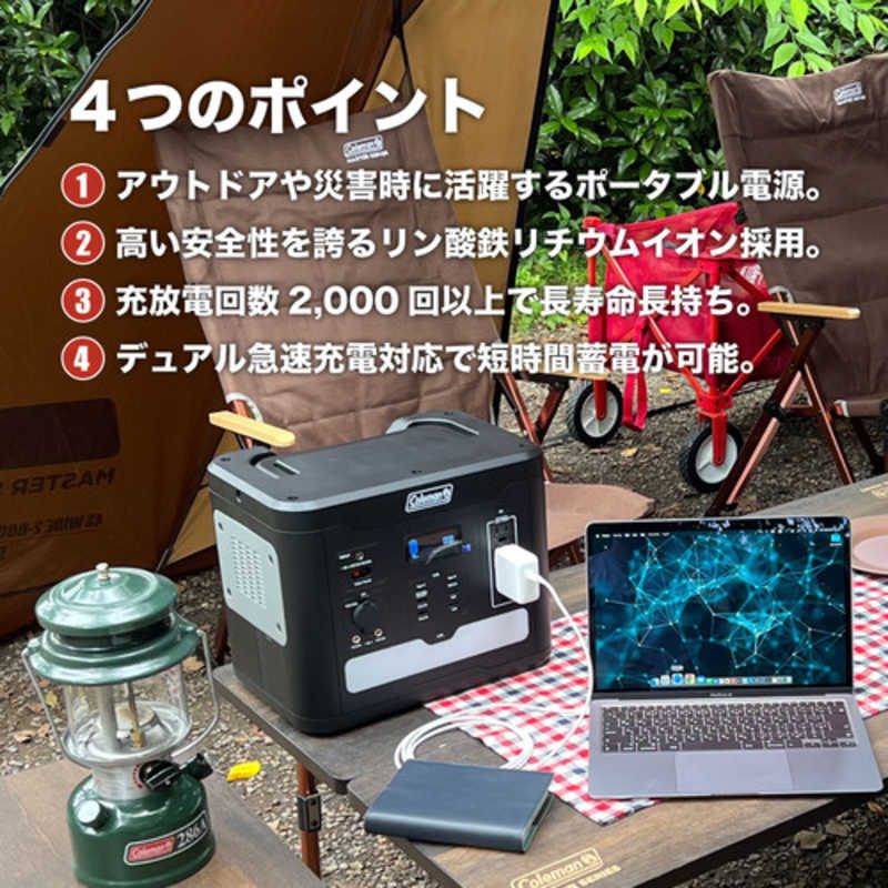 多摩電子工業 多摩電子工業 Coleman ポータブル電源1400W ［11出力 /AC・DC・USB-C充電・ソーラー(別売) /USB Power Delivery対応］ CLM-TL119K2 CLM-TL119K2
