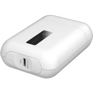 多摩電子工業 PD20W対応小型・軽量10000mAhモバイバッテリー ホワイト TLP139UCW