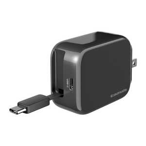 多摩電子工業 PD30W 巻取式コンセントチャージャー ブラック TAP167CK