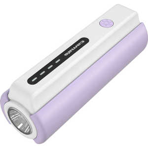 多摩電子工業 LEDライト付きモバイルバッテリー 5000mAh バイオレット TL98CV