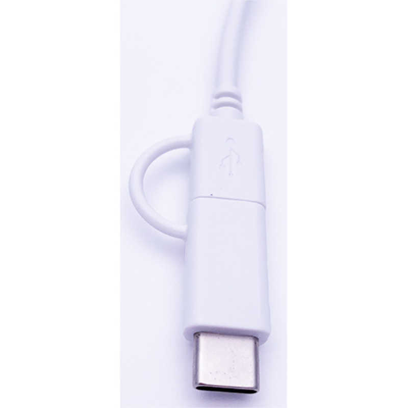 オズマ オズマ USB-C+micro USB ⇔ USB-A 2.0ケーブル 充電・転送 ホワイト 0.5m  BKS-UDCJ05W BKS-UDCJ05W