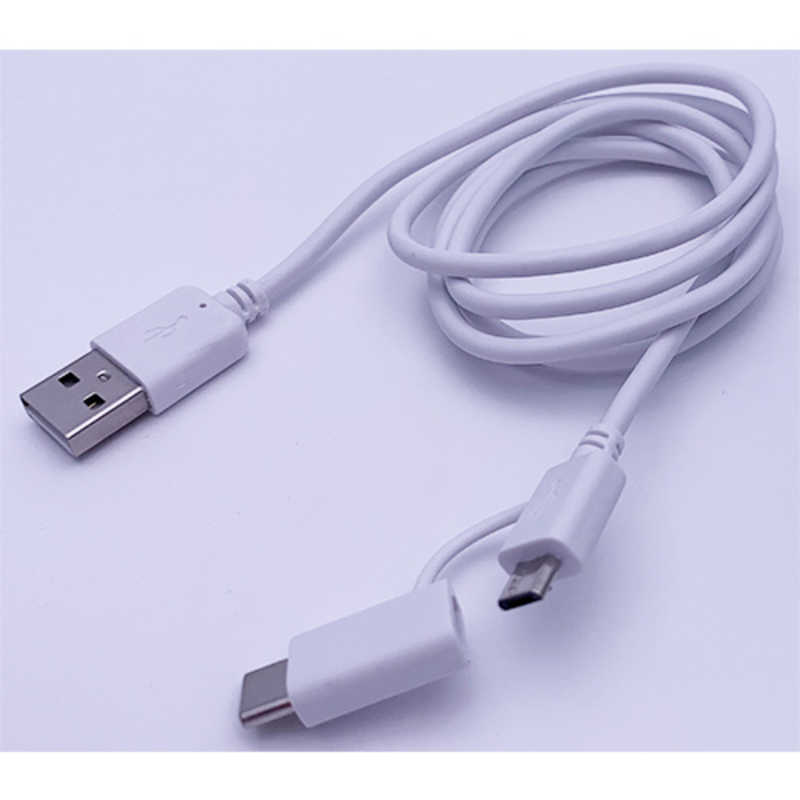 オズマ オズマ Type-C+micro USB ⇔ USB-A 2.0ケーブル 充電・転送 1m BKS-UDCJ10W  ホワイト【ビックカメラグルｰプオリジナル】 BKS-UDCJ10W  ホワイト【ビックカメラグルｰプオリジナル】