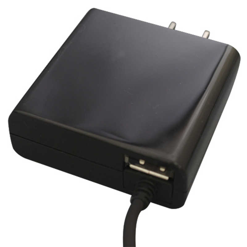 オズマ オズマ Type-C USB給電 ケーブル一体型AC充電器+USBポート 2.4A (1.5m 1ポート･ブラック) ACUV-10C24K [1.5m] ACUV-10C24K [1.5m]