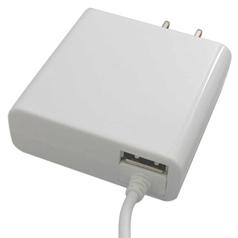 オズマ オズマ Type-C USB給電 ケーブル一体型AC充電器+USBポート 2.4A (1.5m 1ポート･ホワイト) ACUV-10C24W [1.5m] ACUV-10C24W [1.5m]