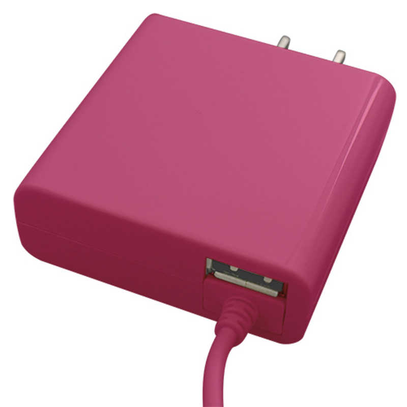 オズマ オズマ Type-C USB給電 ケーブル一体型AC充電器+USBポート 2.4A (1.5m 1ポート･ピンク) ACUV-10C24P [1.5m] ACUV-10C24P [1.5m]