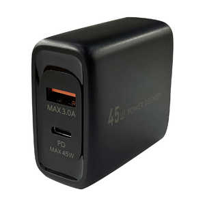 IY} mm[gPC[dΉnPower DeliveryACUSB[d 45W (CA) ubN m2|[g USB Power DeliveryΉ Smart ICΉn ACUC-45PDBK
