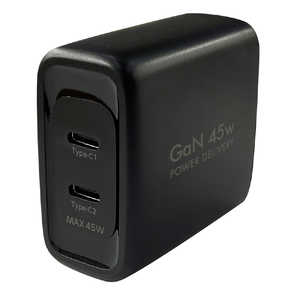 IY} Power Delivery AC USB[d 45W (CC) ubN m2|[g /Smart ICΉ /GaN(KE) ̗pn ACC2-45PGBK