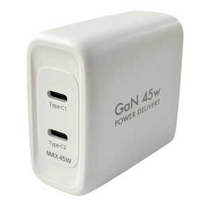 IY} Power Delivery AC USB[d 45W (CA) zCg m2|[g /Smart ICΉ /GaN(KE) ̗pn ACC2-45PGWH